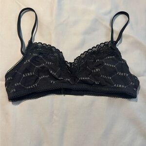 Savage X Fenty Black Logo Lace Bralette